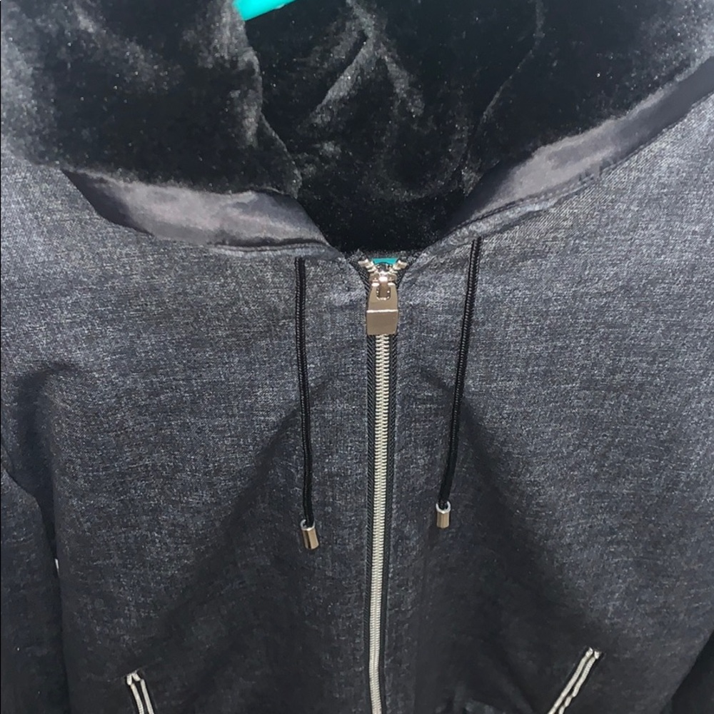 Zara Man Suede Gray Hoodie